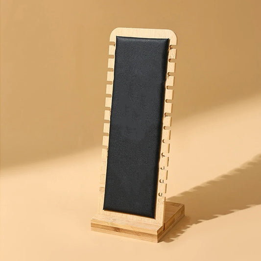 Bamboo and Wood Necklace Display Stand for Jewelry Storage and Photography Props